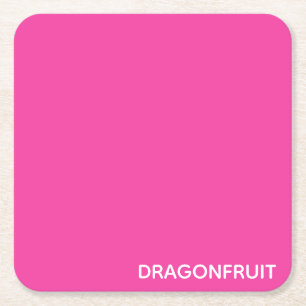 Dragonfruit roze kleurnaam kartonnen onderzetters