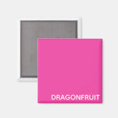 Dragonfruit roze kleurnaam magneet (Voorkant / Achterkant)