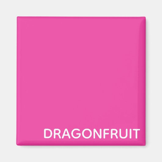 Dragonfruit roze kleurnaam magneet (Voorkant)