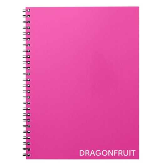 Dragonfruit roze kleurnaam notitieboek (Voorkant)