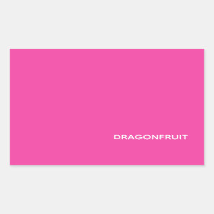 Dragonfruit roze kleurnaam rechthoekige sticker