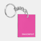 Dragonfruit roze kleurnaam sleutelhanger (Voorkant Links)