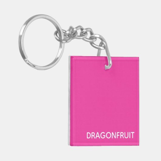 Dragonfruit roze kleurnaam sleutelhanger (Voorkant Links)