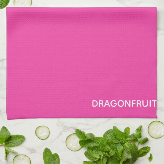 Dragonfruit roze kleurnaam theedoek (Gevouwen)