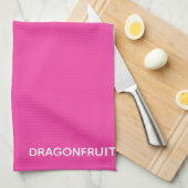 Dragonfruit roze kleurnaam theedoek (Quarter Fold)