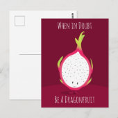 Dragonfruit-tekenfilm voor het glimlachen van leve briefkaart (Voorkant / Achterkant)