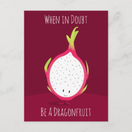Dragonfruit-tekenfilm voor het glimlachen van leve briefkaart