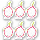 Dragonfruit-tekenfilm voor het glimlachen van leve sticker (Voorkant)