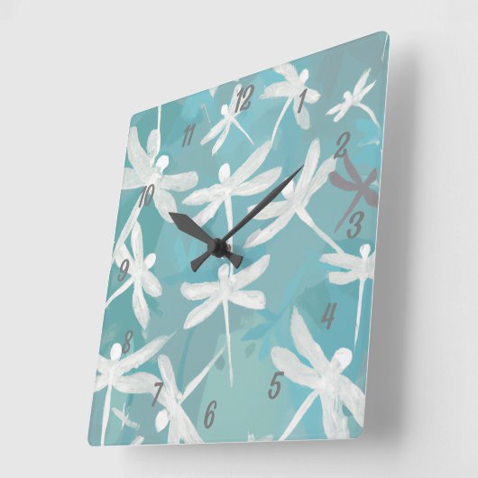 Dragonfus-wandklok Vierkante Klok (Hoek)