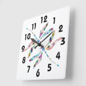 Dragonfus-wandklok Vierkante Klok (Hoek)