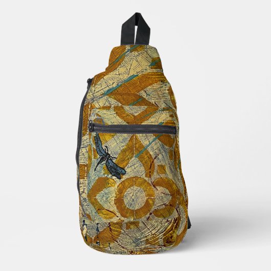 dragongfly abstracte Sling Bag (Voorkant)
