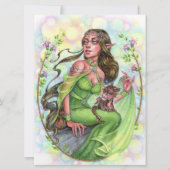 Dragonling Art Kaart Elves Fantasy Sprookje Fae (Voorkant)