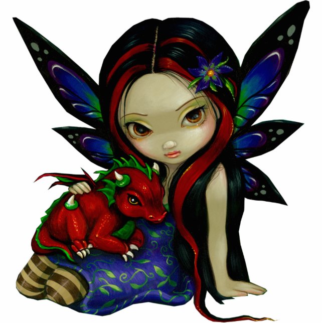 Dragonling Garden I Fotosculptuur Staand Fotobeeldje (Voorkant)