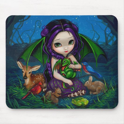 "Dragonling Garden III" Mousepad Muismat (Voorkant)