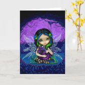 "Dragonling Tuin II" Wenskaart Kaart (Gele Bloem)