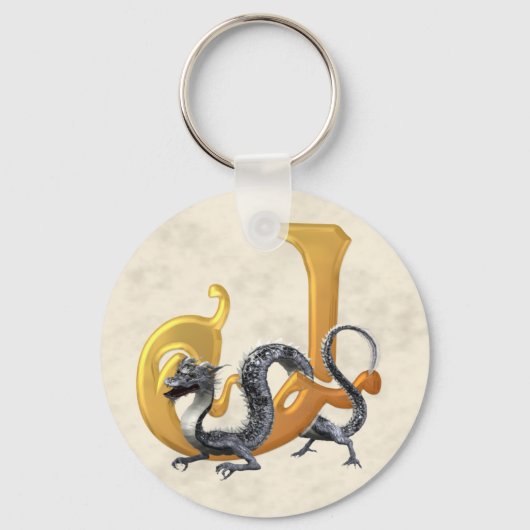Dragonlore Initiaal J Sleutelhanger (Voorkant)