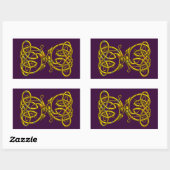 DRAGONLOVE, paars Rechthoekige Sticker (Vel)