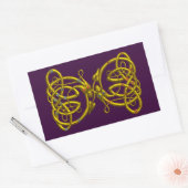 DRAGONLOVE, paars Rechthoekige Sticker (Envelop)