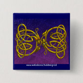 DRAGONLOVE VIERKANTE BUTTON 5,1 CM (Voorkant)