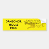 Dragonor House Pride Bumpersticker met Motto (Voorkant)