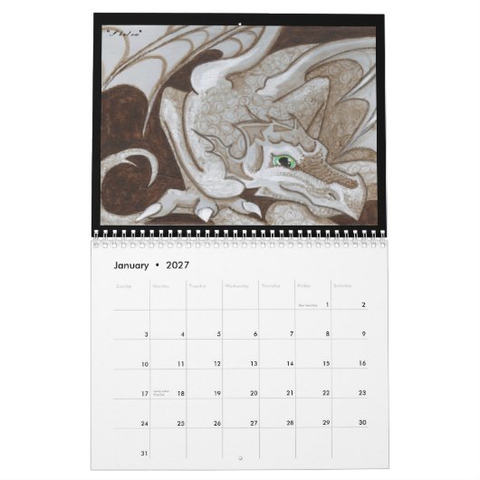 Dragons 2011 fantasy art agenda big eye schilderij kalender (Jan 2027)