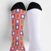 Dragons 9 Barbie Pink and Coral Design Sokken (Top)