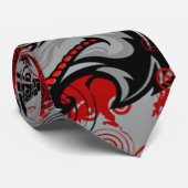 Dragons Abstracte kunst Stropdas (Opgerold)