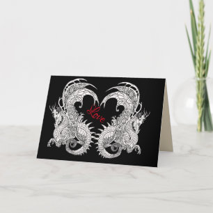 Dragons Art Nouveau style~greeting card Kaart