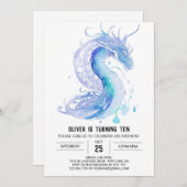 Dragon's betoverende vleugels verjaardag kaart (Voorkant / Achterkant)