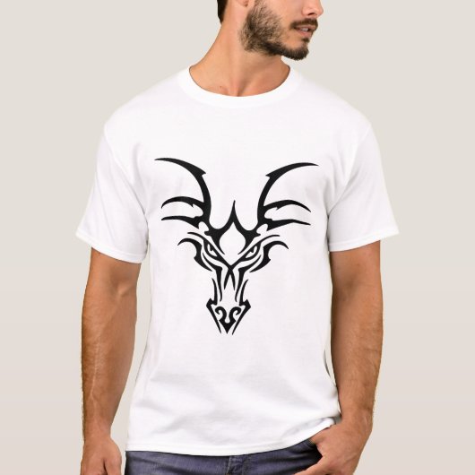 Dragons Black Silhouette Dragon Skull T-shirt (Voorkant)
