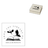 Dragons Book Custom Name Library Rubberstempel (Gestempeld)