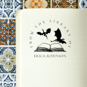 Dragons Book Custom Name Library Rubberstempel