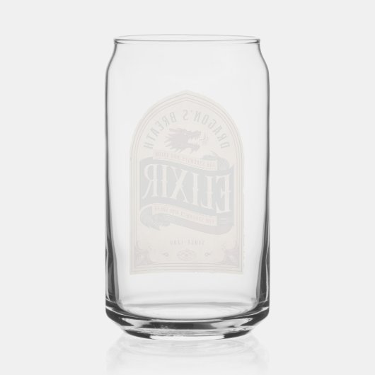 Dragon's Breath Elixir  Halloween Blikvorm Glas (Achterkant)