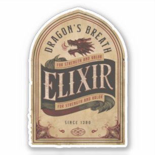 Dragon's Breath Elixir Label Sticker