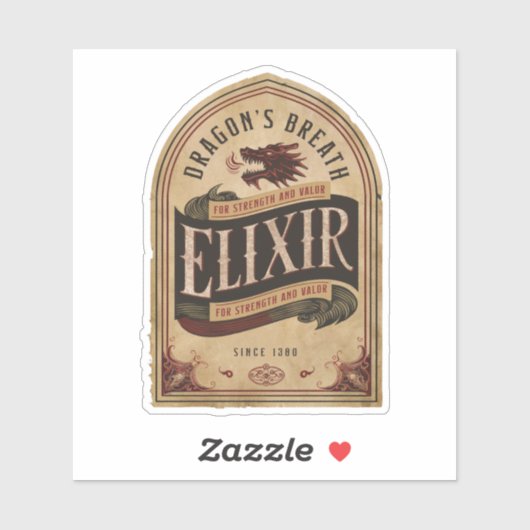 Dragon's Breath Elixir Label Sticker (Vel)