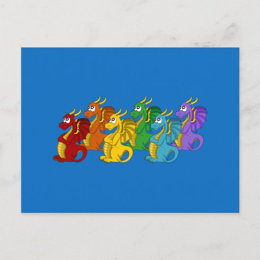 Dragons cartoon briefkaart (Voorkant)