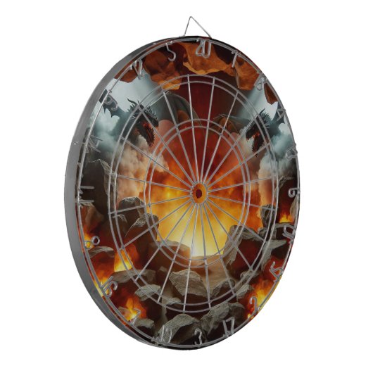 Dragon's Cave Art Dartboard Dartbord (Voorkant Links)