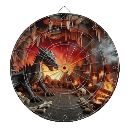 Dragon's Cave Art Dartboard Dartbord (Voorkant)