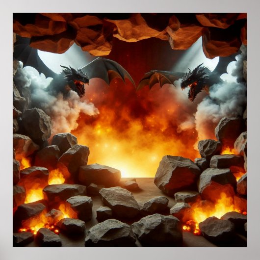 Dragon's Cave Art Poster (Voorkant)