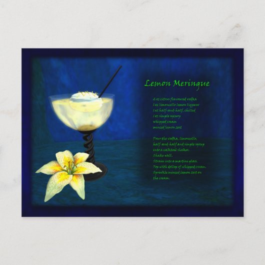Dragons Cocktail Bar: Lemon Meringue Briefkaart (Voorkant)