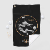Dragons & Crystal Dragon Lore/monogramed Dragon Golfhanddoek (Insitu)