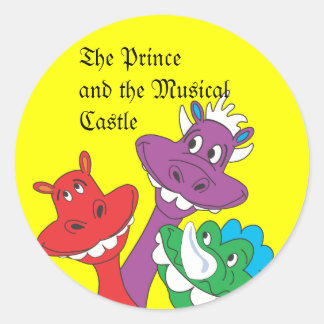 DRAGONS, de prins en het muzikale kasteel Ronde Sticker
