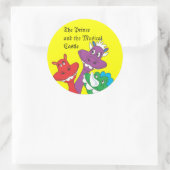 DRAGONS, de prins en het muzikale kasteel Ronde Sticker (Tas)