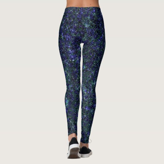 Dragon's Deep Blue Glitter CUSTOM Leggings (Achterkant)