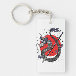 Dragon's Defiance: een majestueus Chinees kunstwer Sleutelhanger