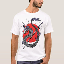 Dragon's Defiance: een majestueus Chinees kunstwer T-shirt