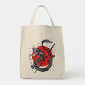 Dragon's Defiance: een majestueus Chinees kunstwer Tote Bag (Achterkant)