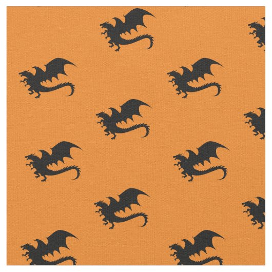 Dragons DND Silhouettes Stof (Close Up)