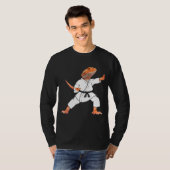 Dragons Doing Karate Samurai Ninja Lizard T-shirt (Voorkant volledig)