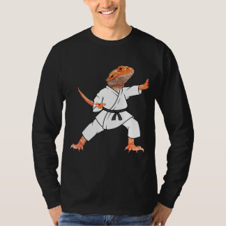 Dragons Doing Karate Samurai Ninja Lizard T-shirt
